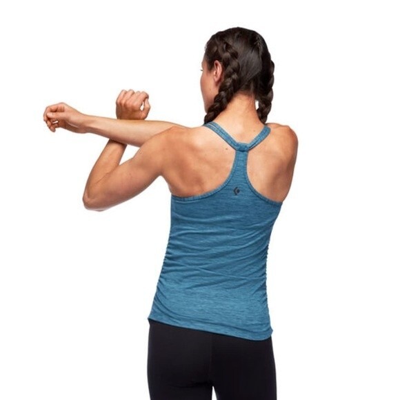 Black Diamond Tops - Black Diamond Women's Tank Top Six Shooter-Fjord Blue Running Workout (Size S)